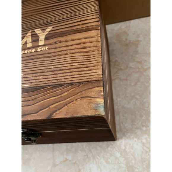 IIIMY Whisky Glass Gift Set in Wooden Box - Glass, Slate Coaster & Steel Tongs - Picture 8 of 10